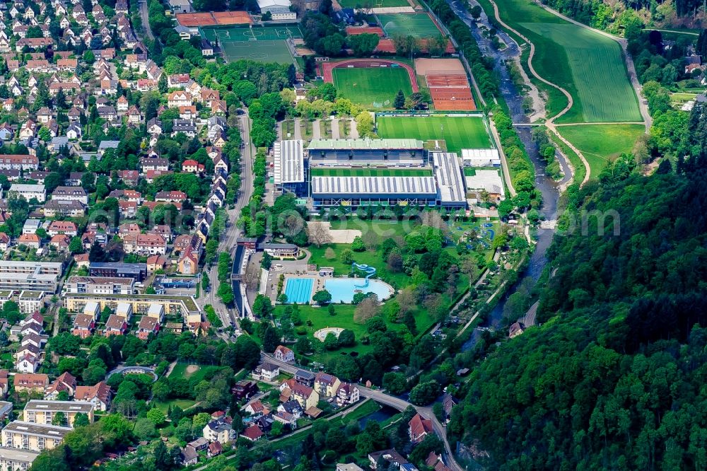 Aerial photograph Freiburg im Breisgau - Football stadium of the football club SC Freiburg in Freiburg im Breisgau in the state Baden-Wuerttemberg