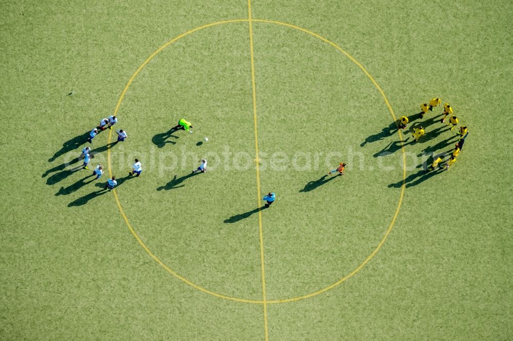 Herne from the bird's eye view: Football stadium of the football club Sportclub Westfalia 04 e.V. on Westring in Herne in the state North Rhine-Westphalia