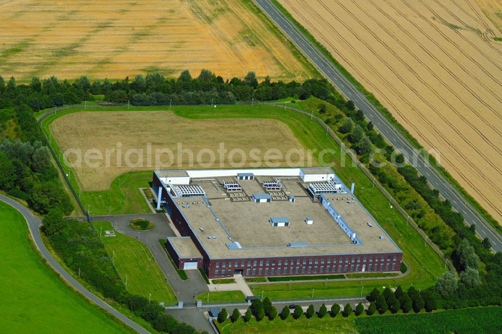 Nienberge from above - Building of the GAD data center and online data processing hub at Feldstiege - Altenberger Strasse in Nienberge in the state of North Rhine-Westphalia, Germany