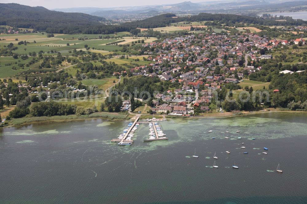 Aerial photograph Gaienhofen-Gundholzen - Shore area of Lake Constance in Gaienhofen in Baden-Wuerttemberg