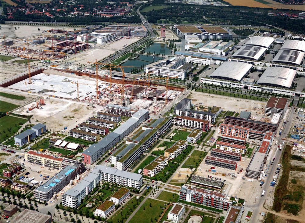 Aerial image München - Riem - Galeriehaus am Messegelände in München - Riem.