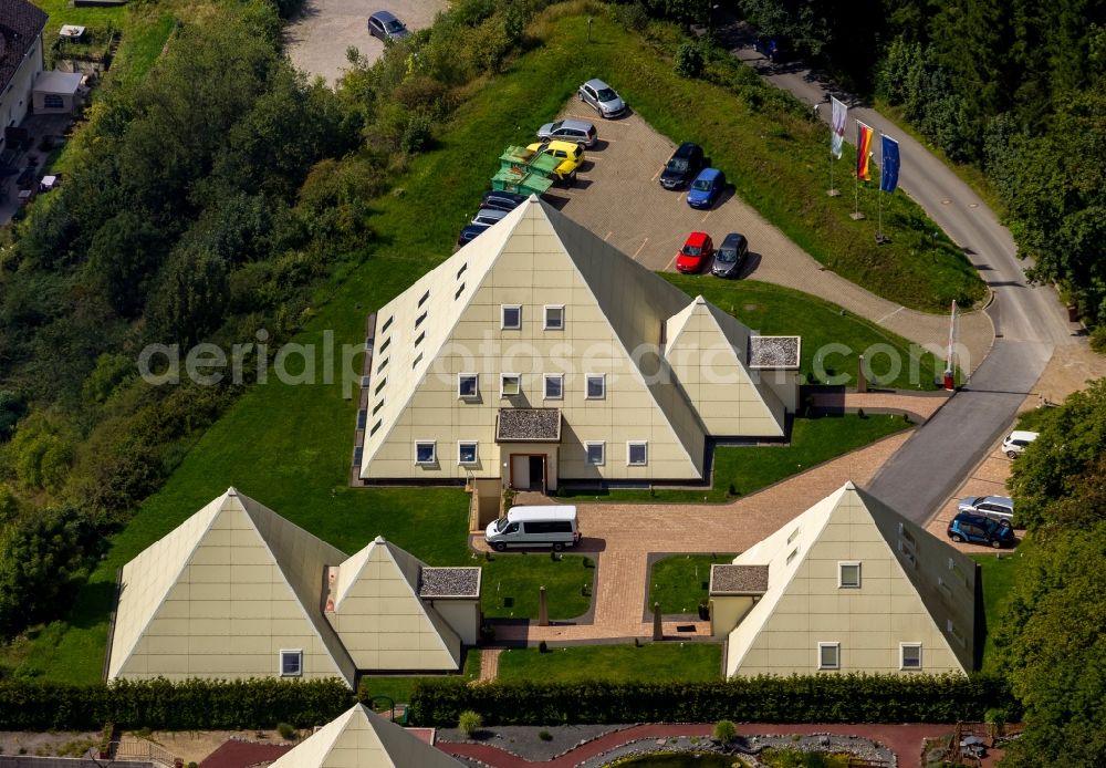 Aerial image Lennestadt - Galileo-Park Sauerland Pyramids in Lennestadt in the state of North Rhine-Westphalia