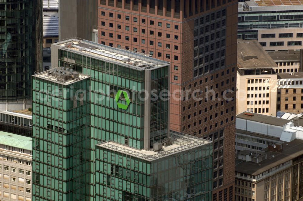 Aerial photograph Frankfurt am Main - Blick auf das Gallileo Hochhaus der Dresdner Bank. ATP N+M Architekten und Ingenieure.