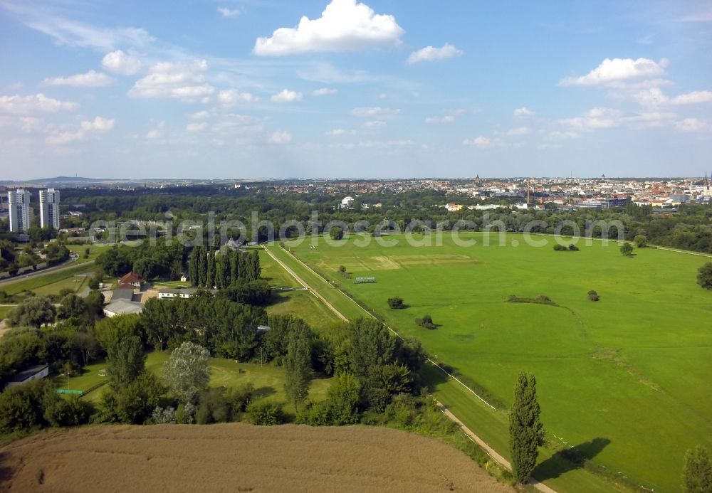 Halle (Saale) from above - View of the race course in Halle ( Saale ) in the state Saxony-Anhalt