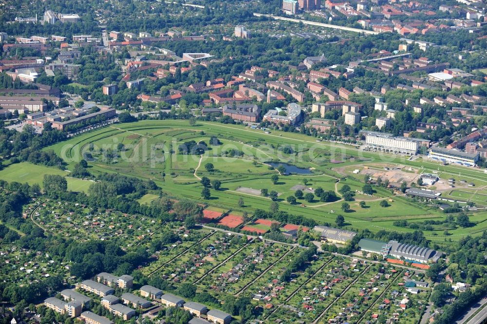 Aerial image Hamburg - The race track / race track Hamburg-Horn of horse racing sports clubs Hamburg-Club eV Hamburg