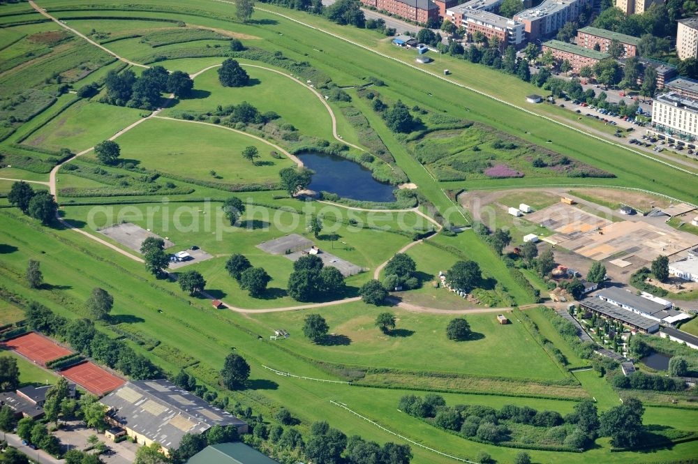 Hamburg from above - The race track / race track Hamburg-Horn of horse racing sports clubs Hamburg-Club eV Hamburg