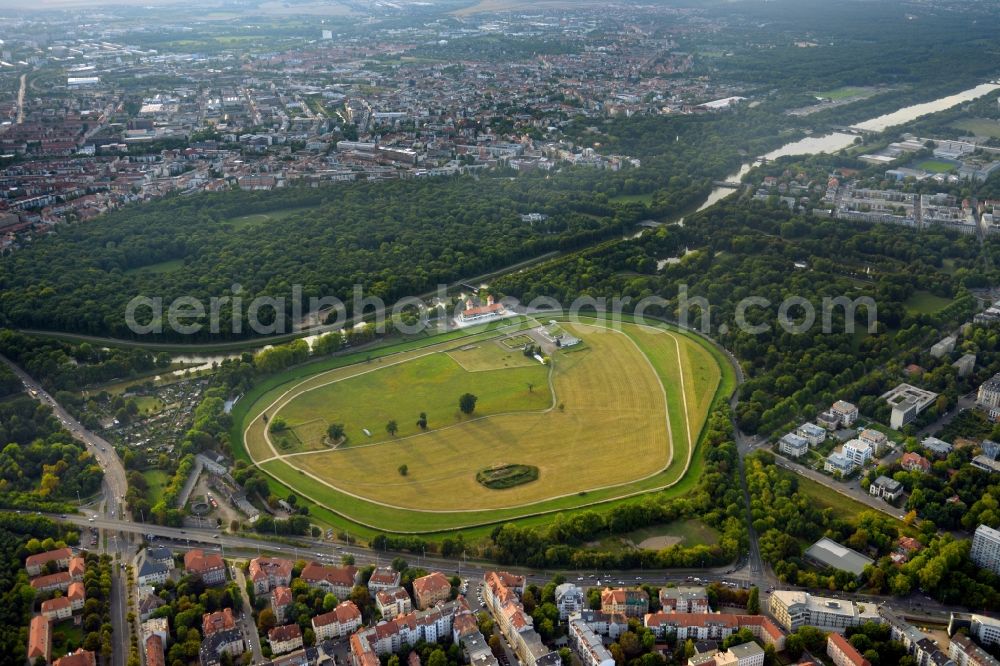 Aerial image Leipzig - Racecourse in the Scheibenholz in Leipzig in Saxony