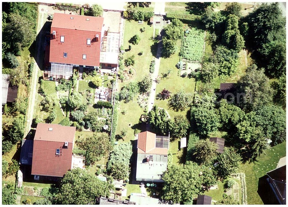 Aerial image Berlin - Mahlsdorf - Gartenanlage Briesener Weg in Berlin Mahlsdorf (Fam. Schindler).