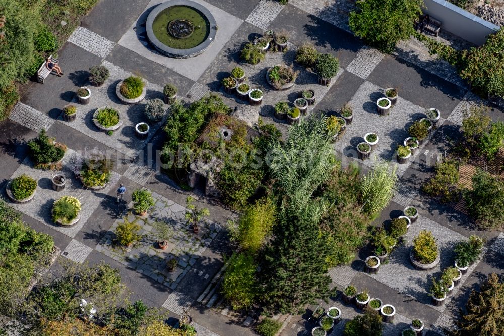 Leipzig from the bird's eye view: Garden Scent and Touch Garden on Liebigstrasse in the district Zentrum-Suedost in Leipzig in the state Saxony, Germany