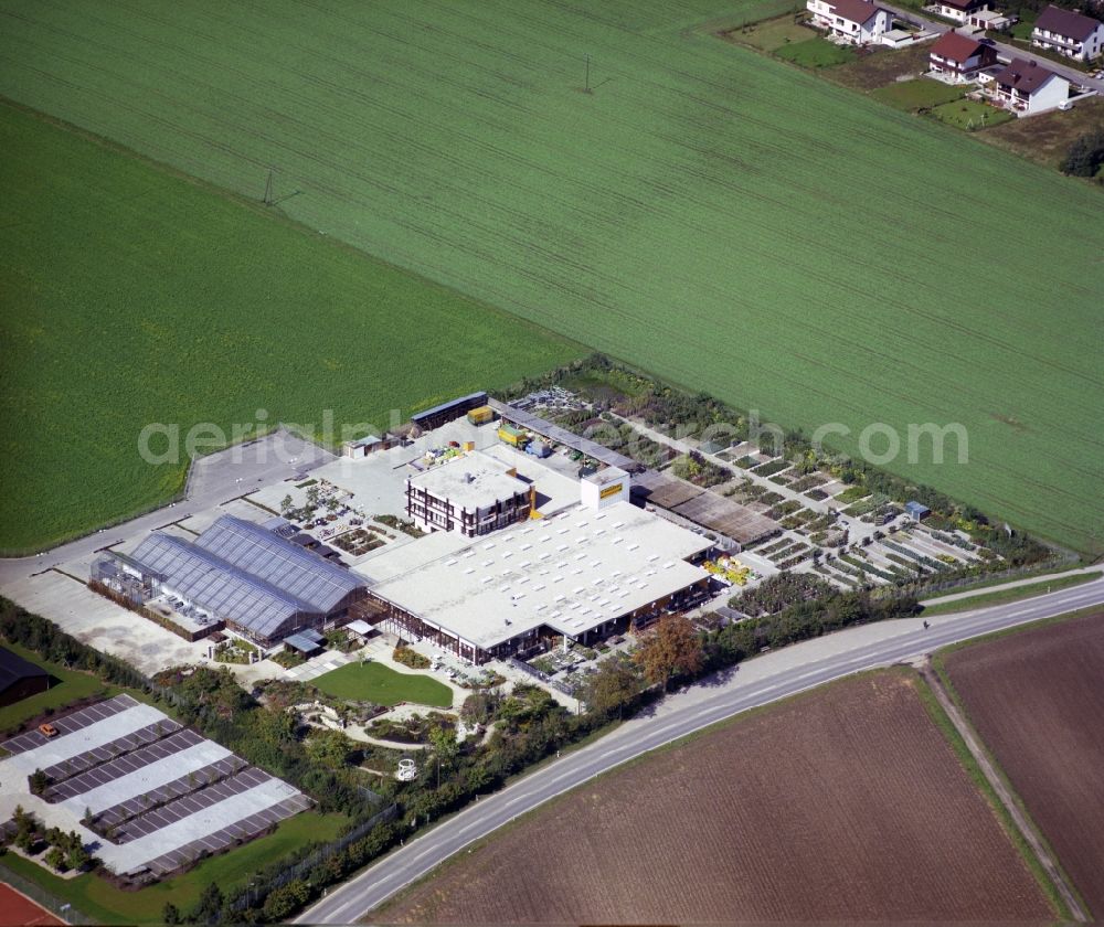 Aerial image Aschheim - Garden center - center for gardening supplies Samen Schmitz GmbH in the district Dornach in Aschheim in the state Bavaria, Germany