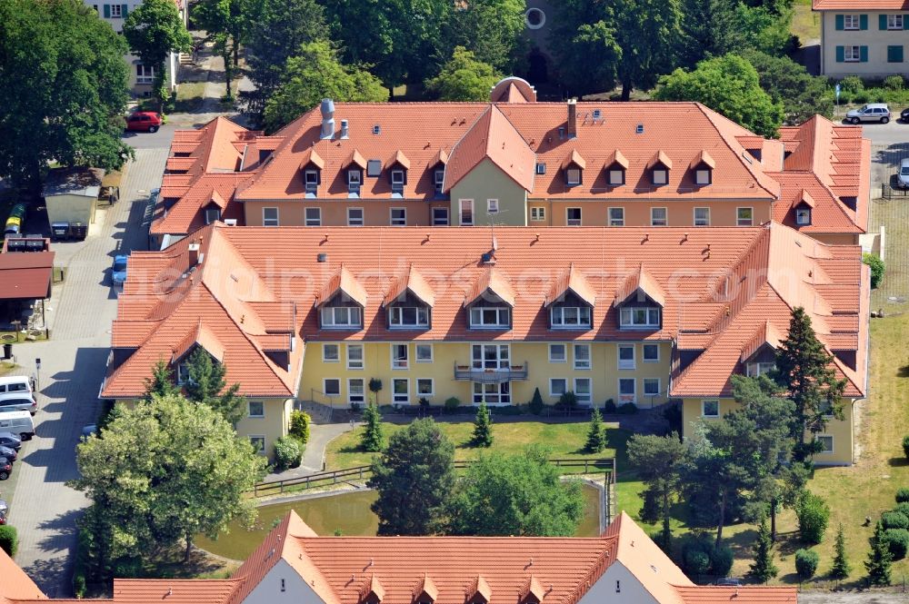 Aerial photograph Lauta - Housing area in the district Gartenstadt of Lauta in the state Saxony, a former workmen's dwellings of the Lauta plant