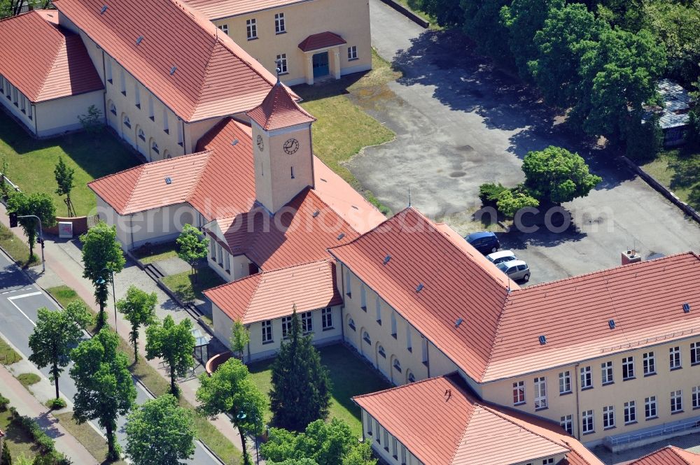 Lauta from the bird's eye view: Housing area in the district Gartenstadt of Lauta in the state Saxony, a former workmen's dwellings of the Lauta plant