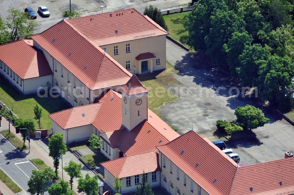 Aerial image Lauta - Housing area in the district Gartenstadt of Lauta in the state Saxony, a former workmen's dwellings of the Lauta plant