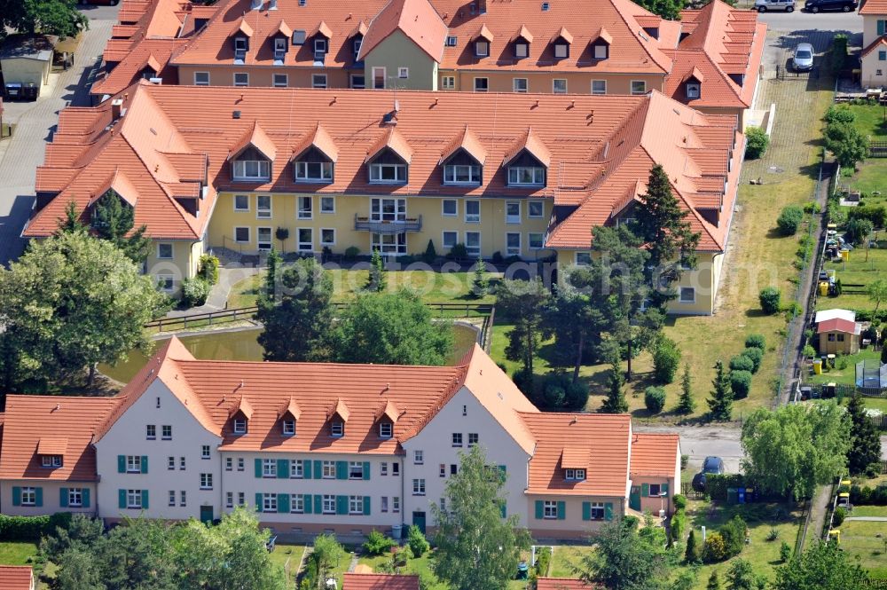 Lauta from the bird's eye view: Housing area in the district Gartenstadt of Lauta in the state Saxony, a former workmen's dwellings of the Lauta plant