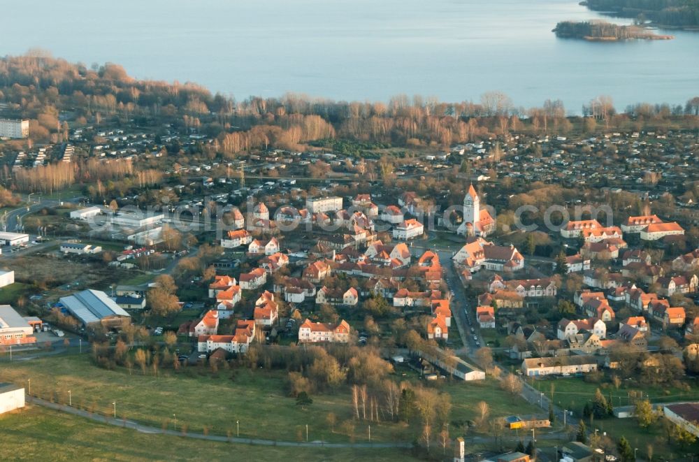 Aerial image Senftenberg - The Garden City Marga is a factory estate with garden city character in Brieske at Senftenberg in the Federal State of Brandenburg. Was built the garden city from 1907 to 1915 as a workers colony of Ilse mining AG. Its name goes back to the pit opened in 1906 in Brieske Marga. Georg Heinsius von Mayenburg was the architect of the settlement