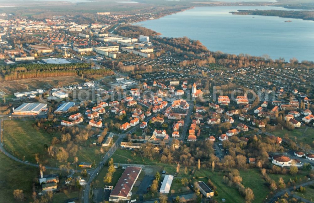 Aerial photograph Senftenberg - The Garden City Marga is a factory estate with garden city character in Brieske at Senftenberg in the Federal State of Brandenburg. Was built the garden city from 1907 to 1915 as a workers colony of Ilse mining AG. Its name goes back to the pit opened in 1906 in Brieske Marga. Georg Heinsius von Mayenburg was the architect of the settlement