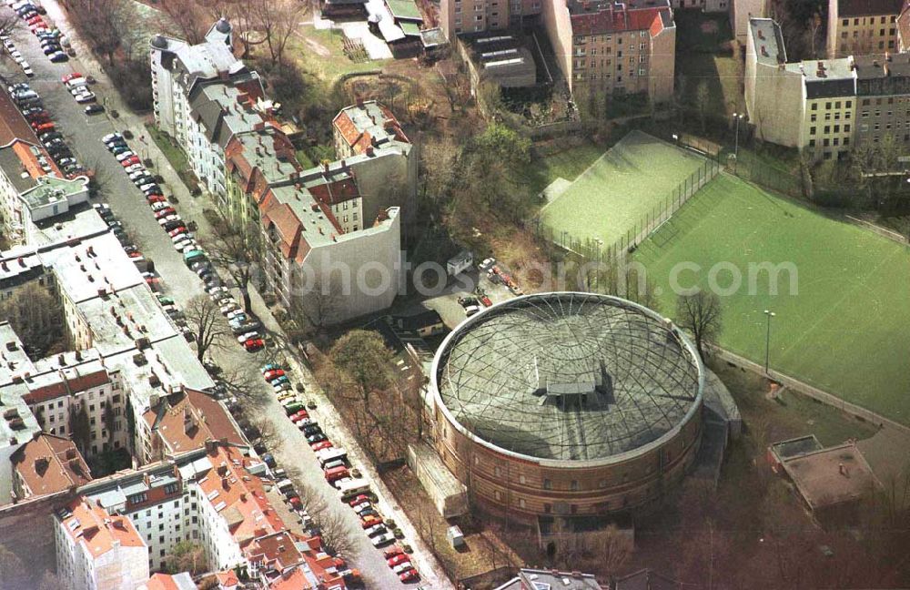 Aerial image Berlin - Gasometer in Kreuzberg