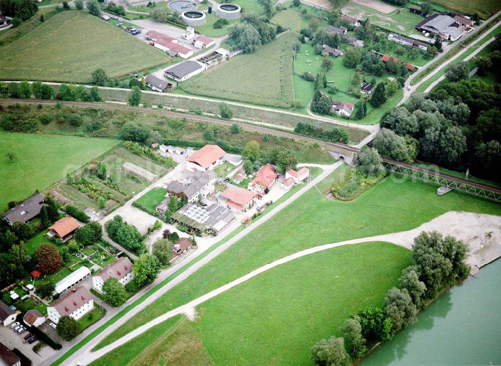 Simbach am Inn / Bayern from above - Gasthaus an der Dr. Josef-Weigl Straße 2 in Simbach / Inn in Bayern.