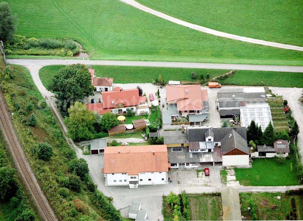 Simbach am Inn / Bayern from the bird's eye view: Gasthaus an der Dr. Josef-Weigl Straße 2 in Simbach / Inn in Bayern.