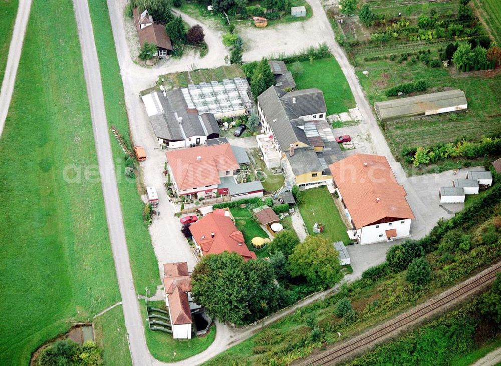 Aerial image Simbach am Inn / Bayern - Gasthaus an der Dr. Josef-Weigl Straße 2 in Simbach / Inn in Bayern.