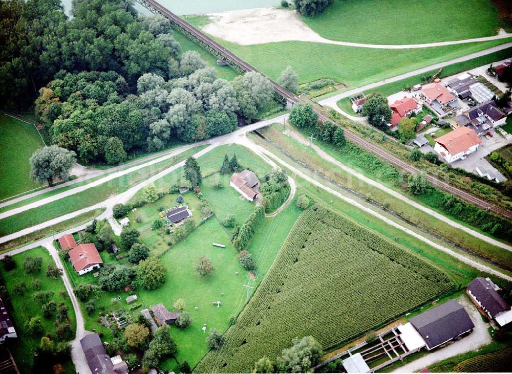 Simbach am Inn / Bayern from above - Gasthaus an der Dr. Josef-Weigl Straße 2 in Simbach / Inn in Bayern.