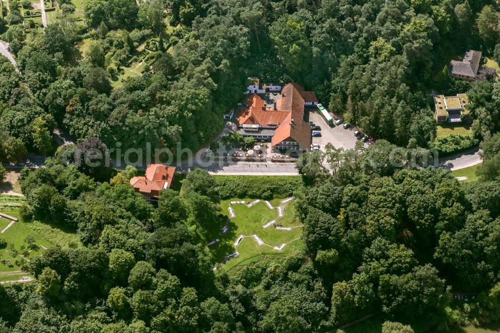 Aerial photograph Hitzacker - Hotel and restaurant Waldfrieden Hitzacker in Lower Saxony