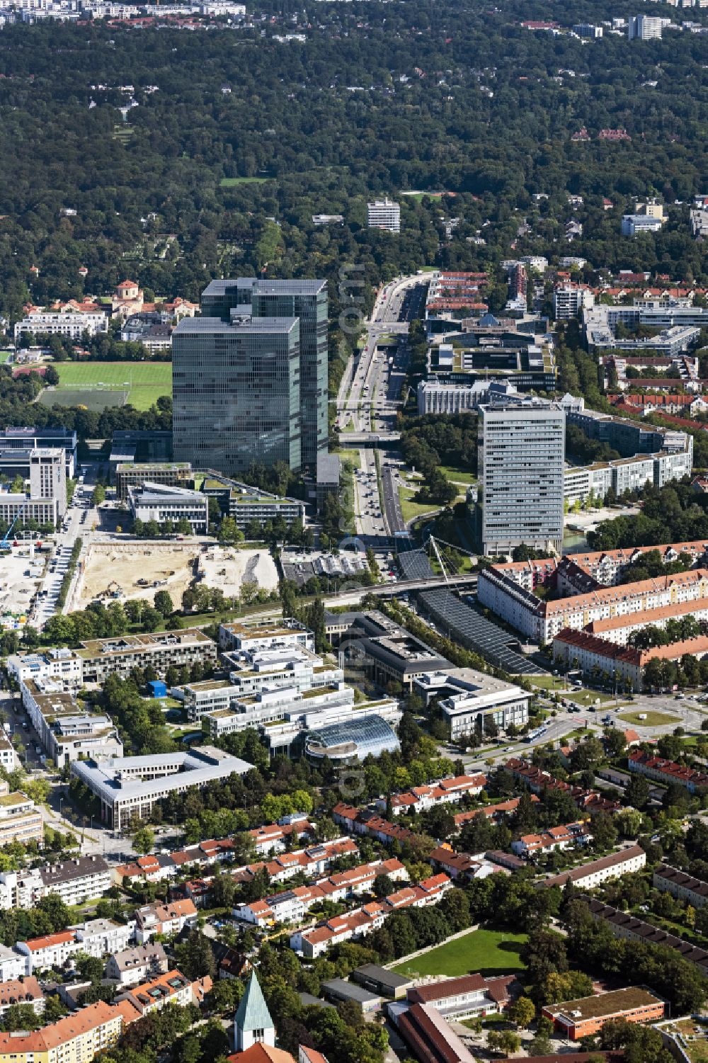 München From The Bird's Eye View: High-rise Building Complex HighLight ...