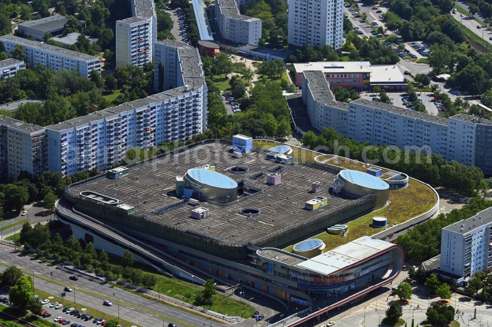 Berlin from the bird's eye view: Building of the shopping center Eastgate Berlin on Marzahner Promenade in the district Marzahn in Berlin, Germany