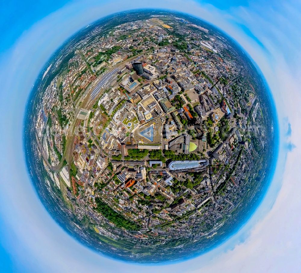 Aerial photograph Dortmund - Building of the shopping center Thier-Galerie in Dortmund in the state North Rhine-Westphalia