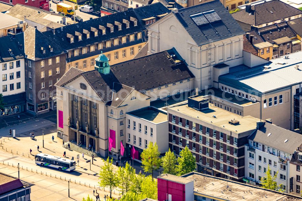 Aerial photograph Hagen - Building of the concert hall and theater playhouse in Hagen in the state North Rhine-Westphalia, Germany