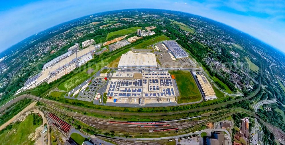 Aerial photograph Dortmund - Building complex and distribution center on the site REWE on street Walzwerkstrasse in Dortmund at Ruhrgebiet in the state North Rhine-Westphalia, Germany