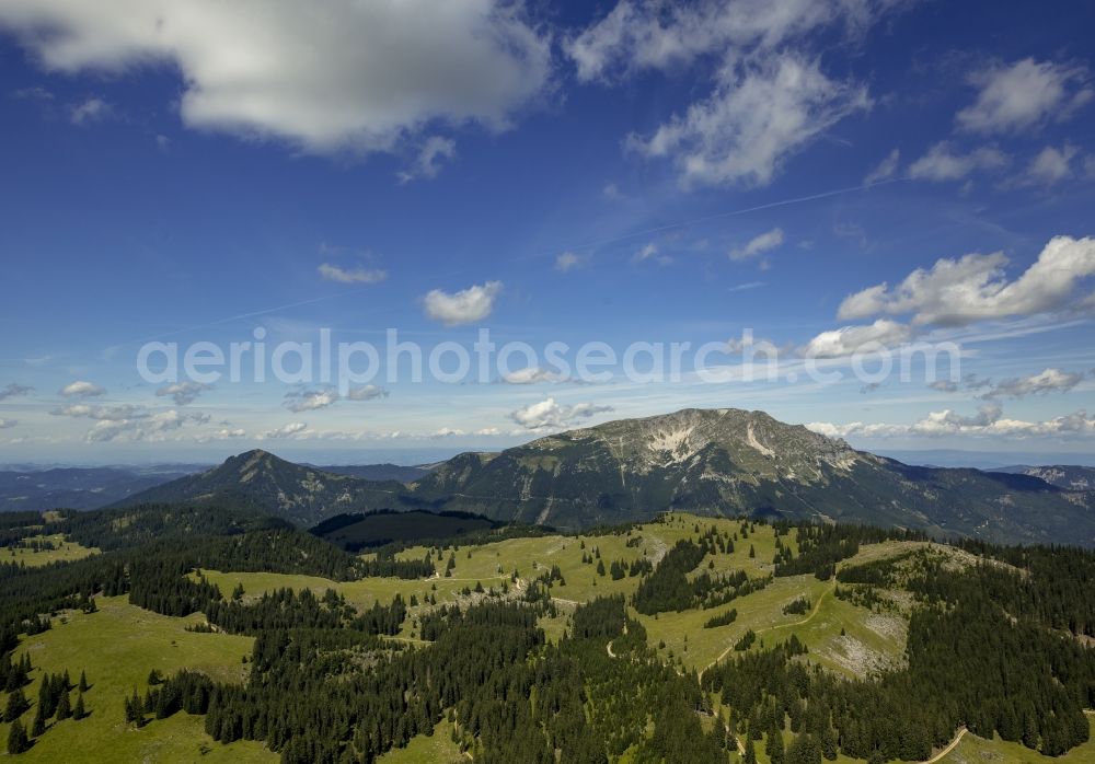 Lackenhof from the bird's eye view: Mountain range - Mountain Oetscher at Lackenhof in Lower Austria in Austria