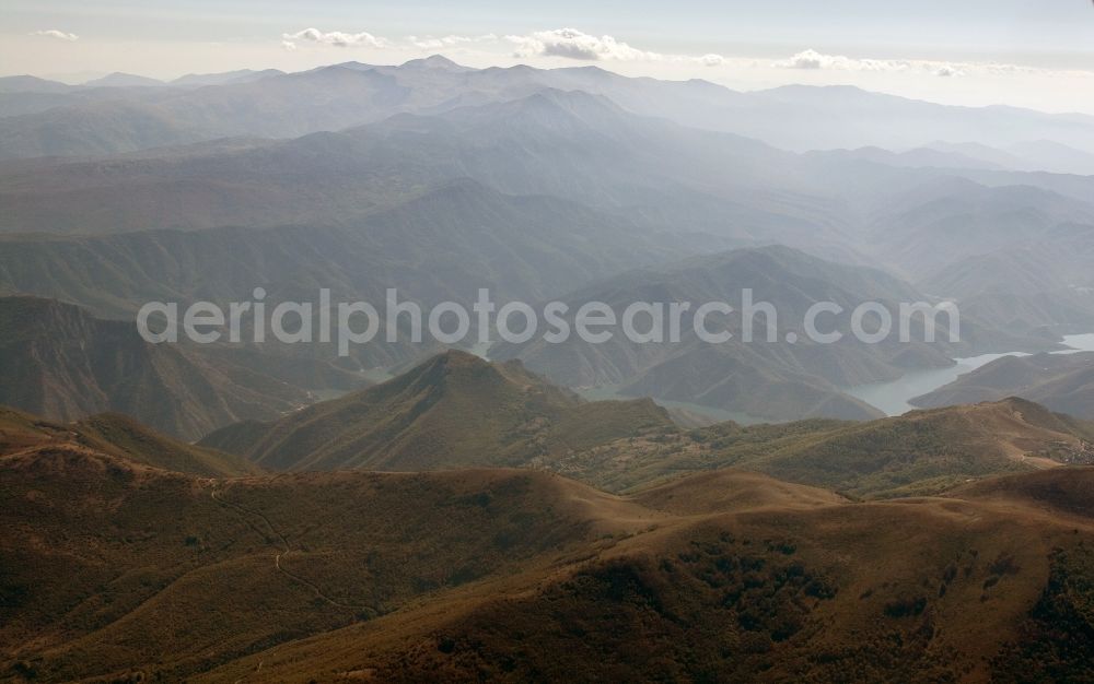 Tetovo from the bird's eye view: Landscape of the Sar Mountain is a mountain range that stretches between Kosovo and Macedonia