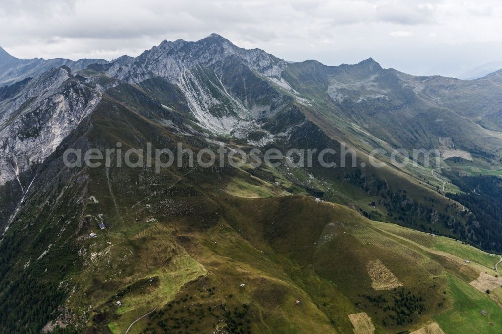 Aerial image Sarntaler Alpen - Mountain range of the Sarntal Alps in the province of Trentino-Alto Adige