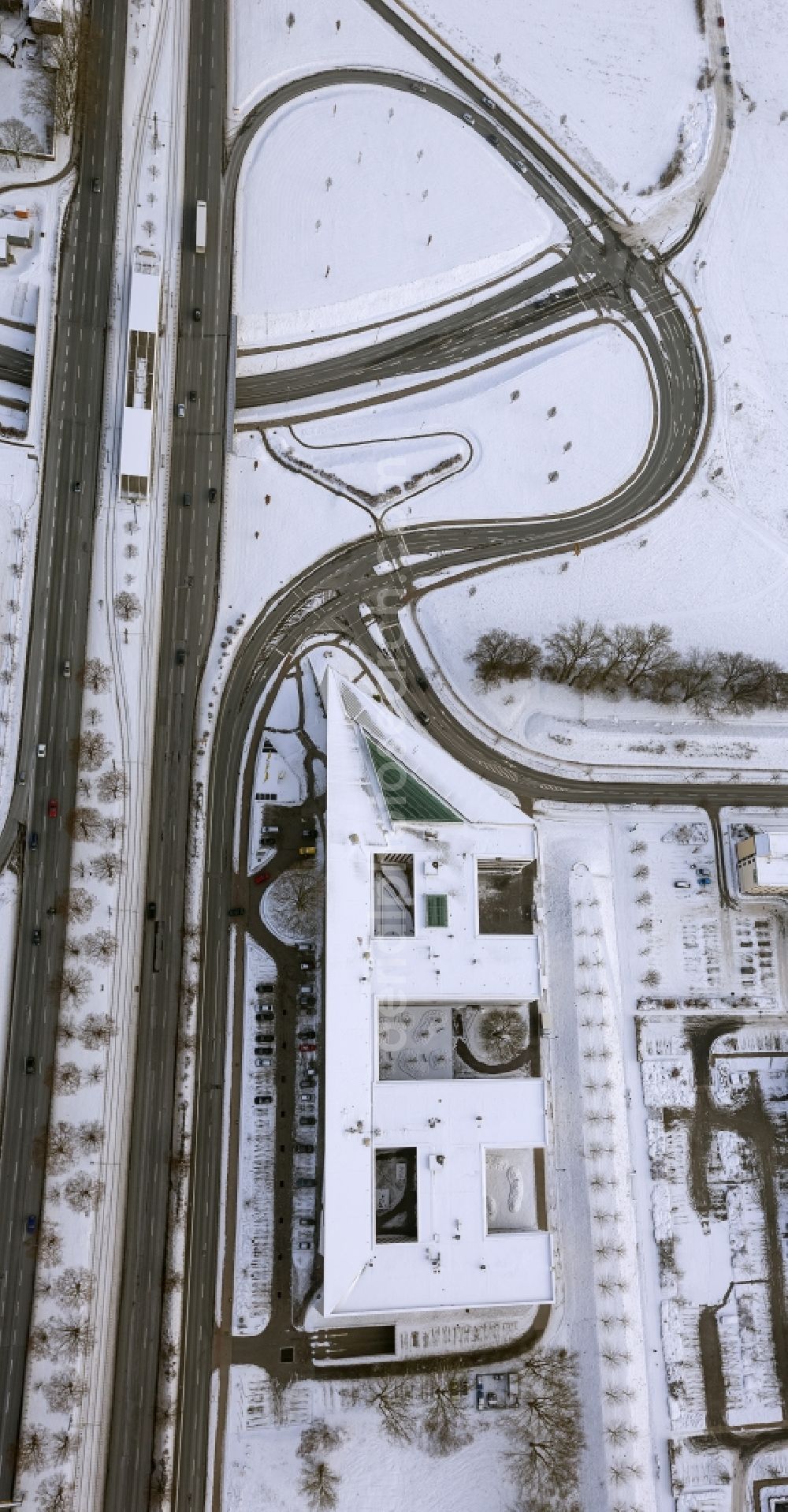 Dortmund from the bird's eye view: Building the ADAC Headquarters Westphalia Dortmund in North Rhine-Westphalia