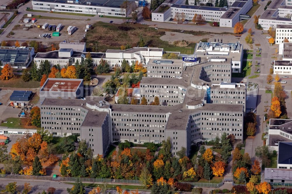 Ottobrunn from above - Administrative building of Airbus Group in Ottobrunn in the state Bavaria, Germany