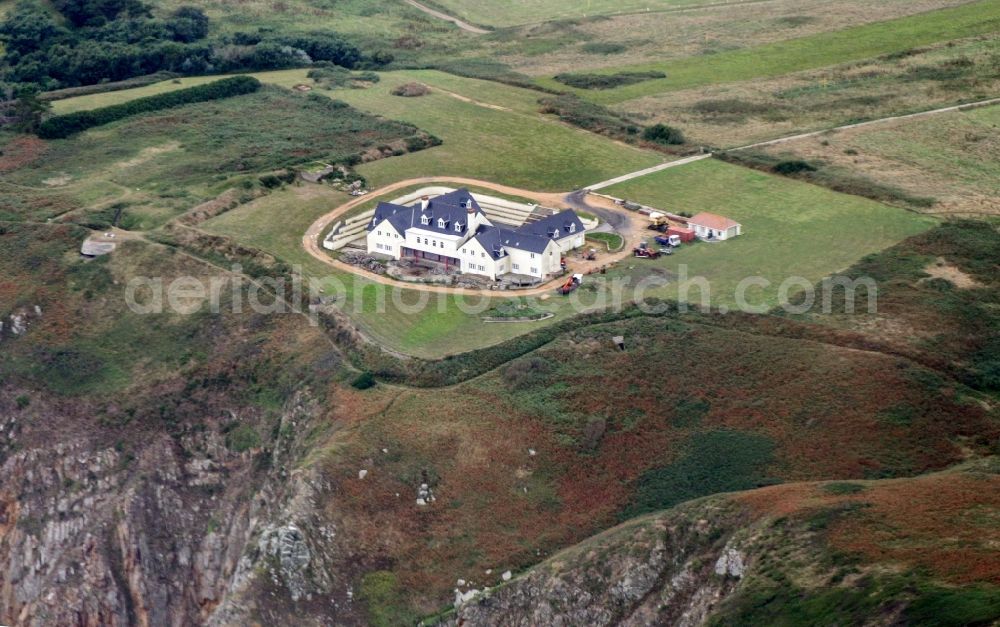 Aldernay from above - Building in Aldernay in Aurigny, Guernsey