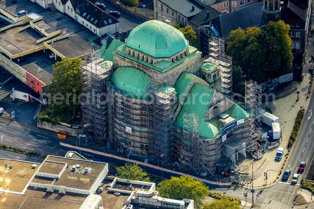 Essen from the bird's eye view: Building the Old Synagogue of the Jewish community at the Steeler street in Essen in North Rhine-Westphalia