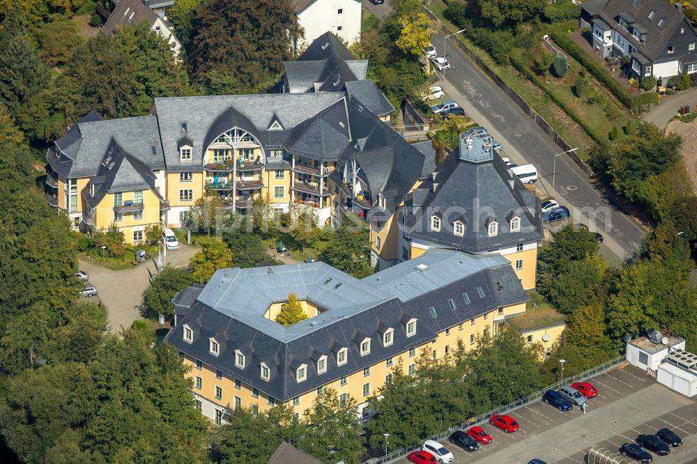 Aerial image Hilchenbach - Building the retirement home Alloheim Senioren-Residenz Hilchenbach on Kuerschnerweg in Hilchenbach in the state North Rhine-Westphalia, Germany