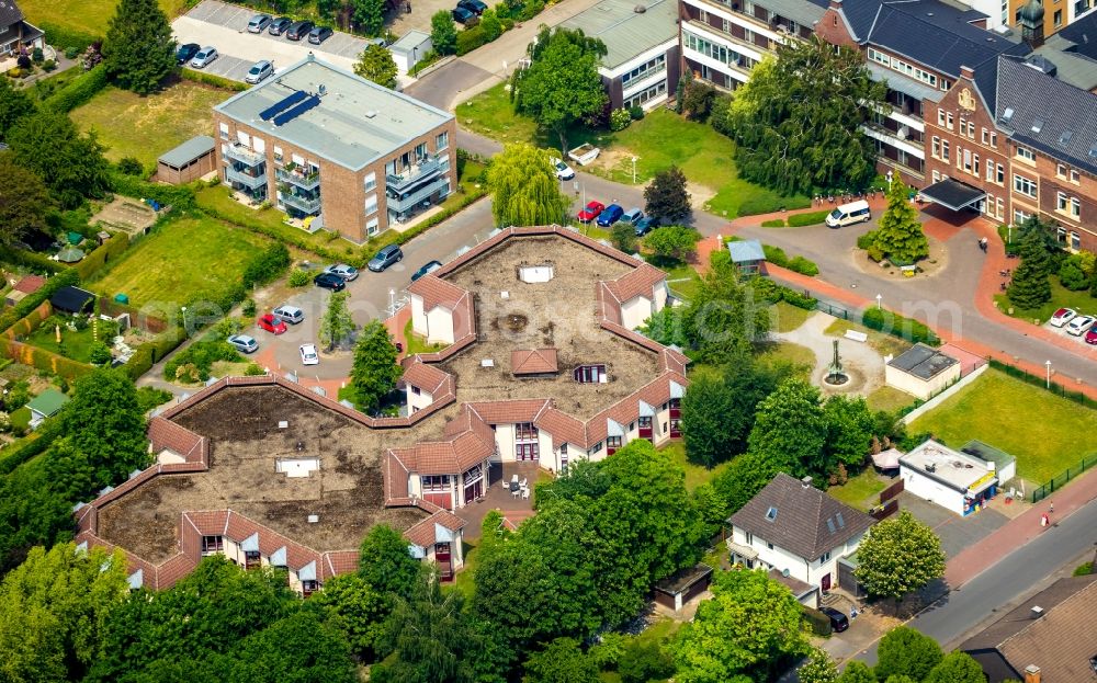 Haltern am See from above - Building the retirement home of Altenwohnhaus St. Sixtus on Gartenstrasse in Haltern am See in the state North Rhine-Westphalia, Germany