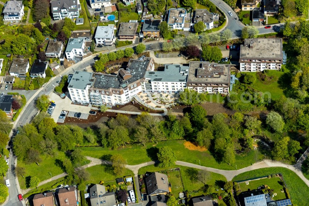 Aerial image Breckerfeld - Building the retirement home Altenzentrum St. Jakobus on Hansering in Breckerfeld in the state North Rhine-Westphalia, Germany