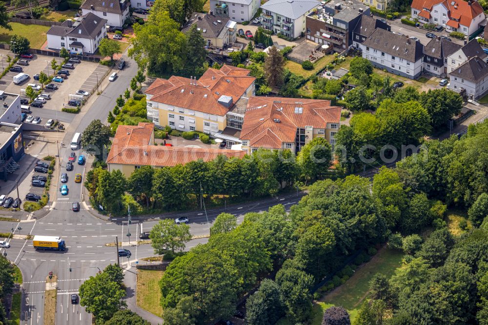 Castrop-Rauxel from above - Building the retirement home Altenzentrum St. Lambertus on street Dortmunder Strasse in Castrop-Rauxel at Ruhrgebiet in the state North Rhine-Westphalia, Germany