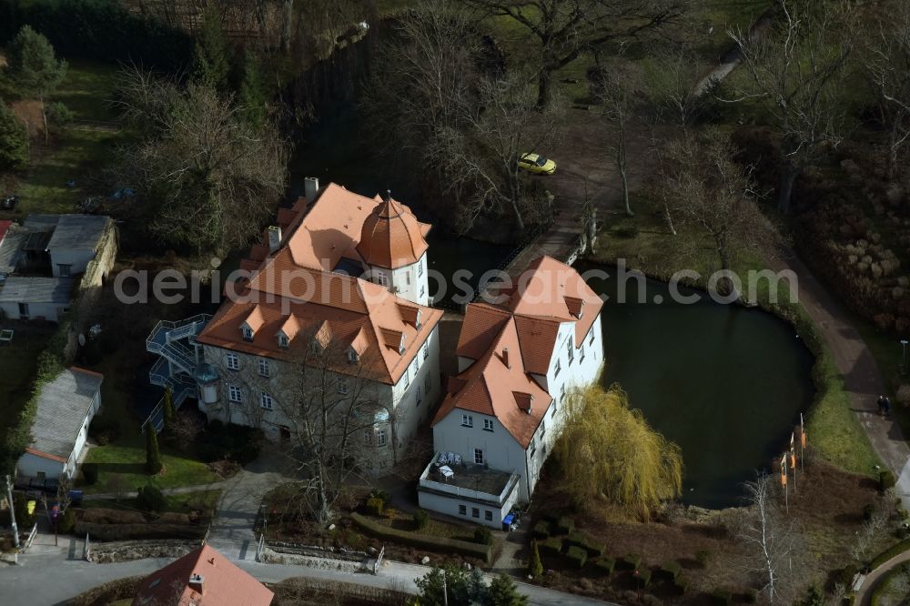 Aerial image Großpaschleben - Building the retirement home Amalienhof Seniorenpflege GmbH Im Jutshowwe in Grosspaschleben in the state Saxony-Anhalt