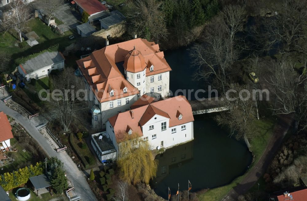 Aerial image Großpaschleben - Building the retirement home Amalienhof Seniorenpflege GmbH Im Jutshowwe in Grosspaschleben in the state Saxony-Anhalt