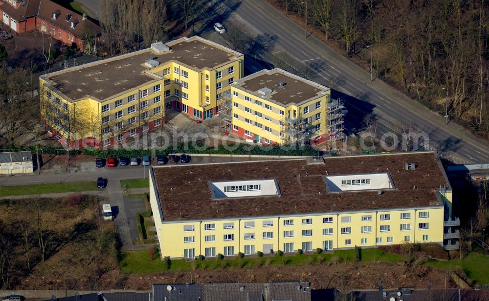 Oberhausen from the bird's eye view: Building of the nursing home - Senior Residence of Workers' Samaritan Federation (ASB) in Oberhausen in North Rhine-Westphalia