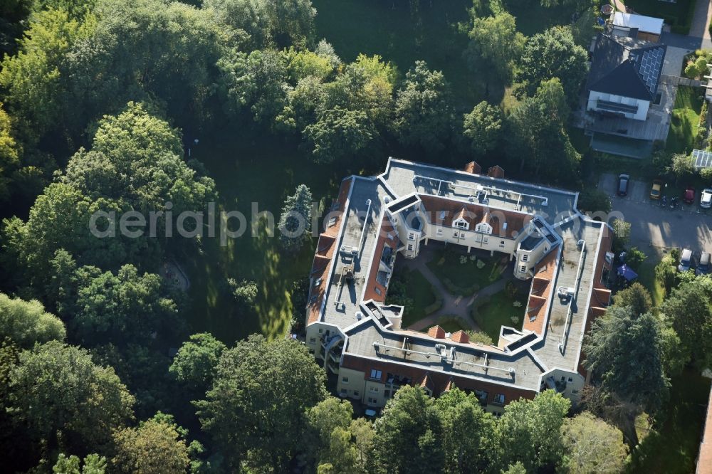 Berlin from above - Building the retirement home Avila Wohnpark St. Paulus Alt-Lankwitz in Berlin