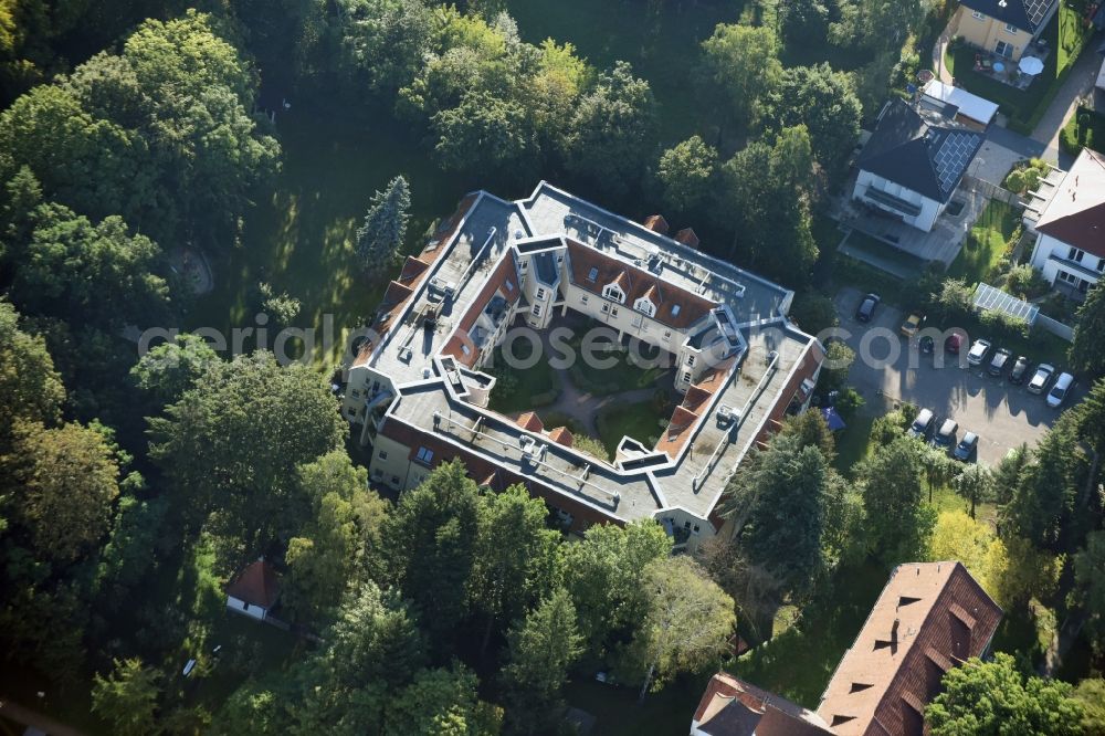 Aerial image Berlin - Building the retirement home Avila Wohnpark St. Paulus Alt-Lankwitz in Berlin