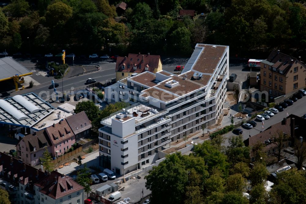 Würzburg from the bird's eye view: Building the retirement home AWO Marie-Juchacz-Haus on Jaegerstrasse in Wuerzburg in the state Bavaria, Germany