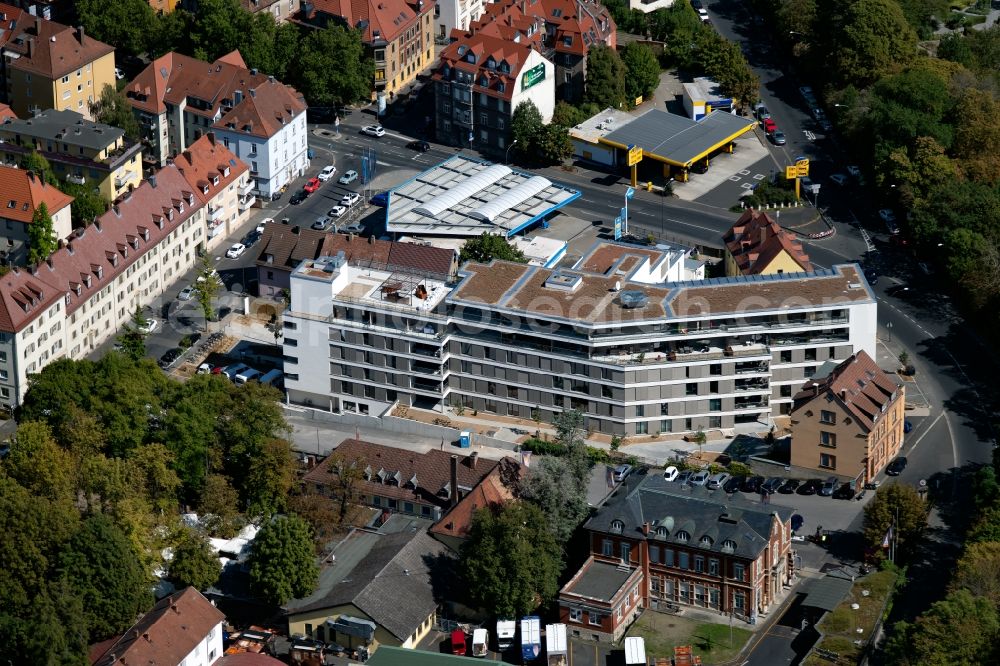 Aerial image Würzburg - Building the retirement home AWO Marie-Juchacz-Haus on Jaegerstrasse in Wuerzburg in the state Bavaria, Germany