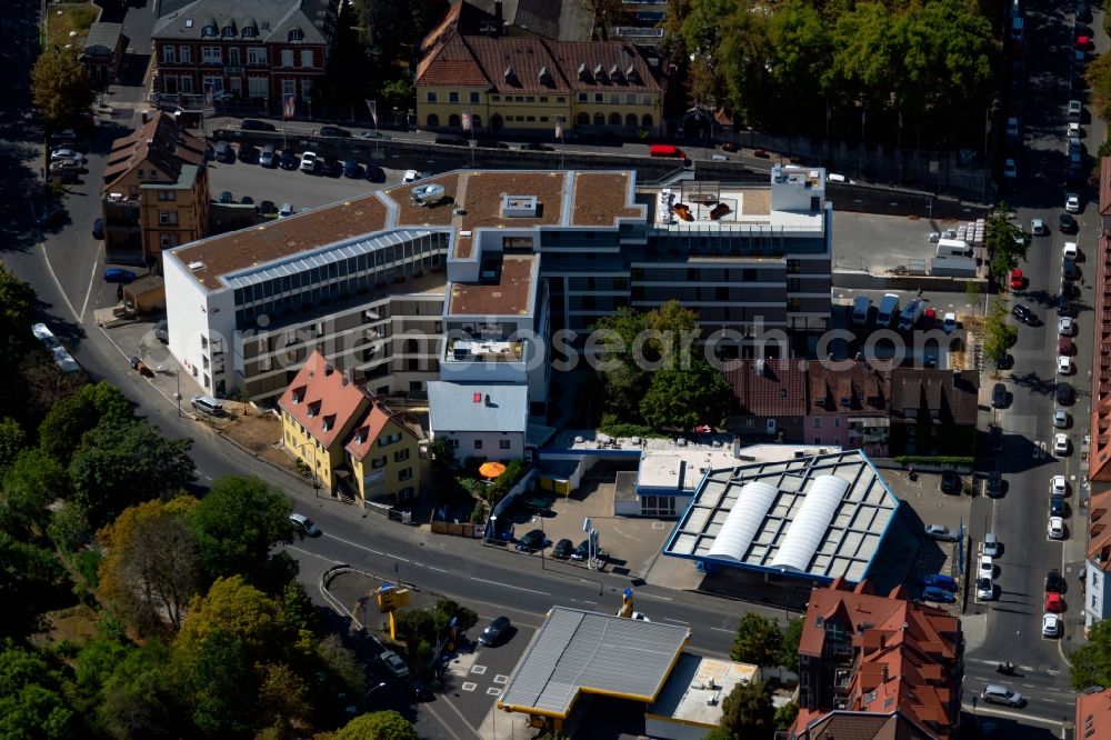 Würzburg from above - Building the retirement home AWO Marie-Juchacz-Haus on Jaegerstrasse in Wuerzburg in the state Bavaria, Germany